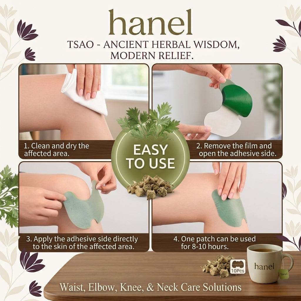Herbal Comfort Patches – 10-Piece Botanical Wellness Patches for Waist & Knee Care