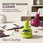 Mini Cartoon Desktop Vacuum Cleaner – Portable Table, Keyboard & Desk Dust Sweeper (Random Color)