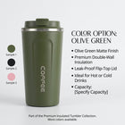500ml Stainless Steel Insulated Travel Mug – Temperature Display Coffee Cup with Double-Wall Thermal Design