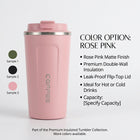 500ml Stainless Steel Insulated Travel Mug – Temperature Display Coffee Cup with Double-Wall Thermal Design