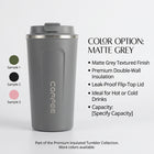 500ml Stainless Steel Insulated Travel Mug – Temperature Display Coffee Cup with Double-Wall Thermal Design