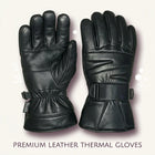 🧤 Men’s Winter Leather Gloves – Warm-Lined Black Motorcycle & Outdoor Riding Gloves