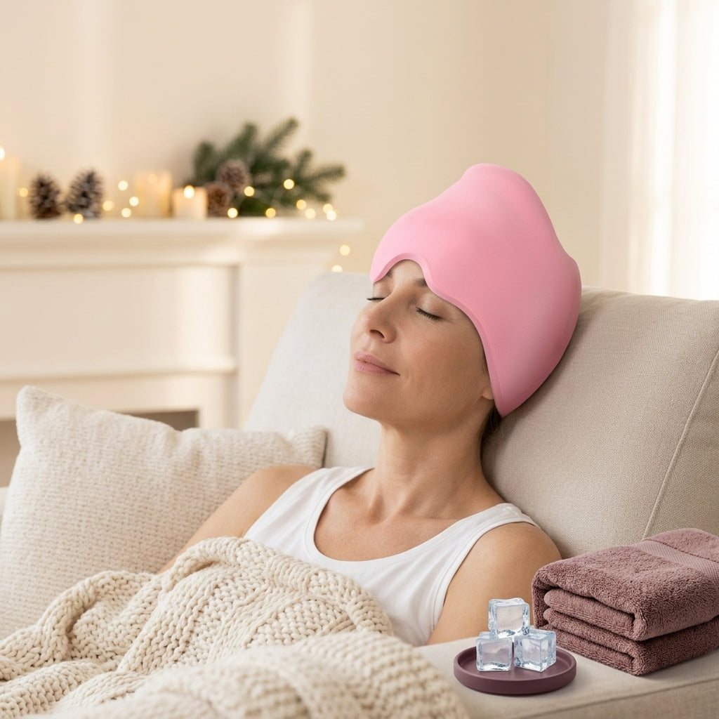 ❄️ Reusable Hot & Cold Therapy Headache Relief Cap – Full-Coverage Cooling & Warming Gel Hat(random colors)