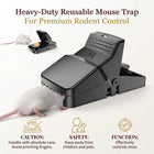 Heavy-Duty Reusable Mouse Trap – Quick-Set Plastic Rodent Catcher