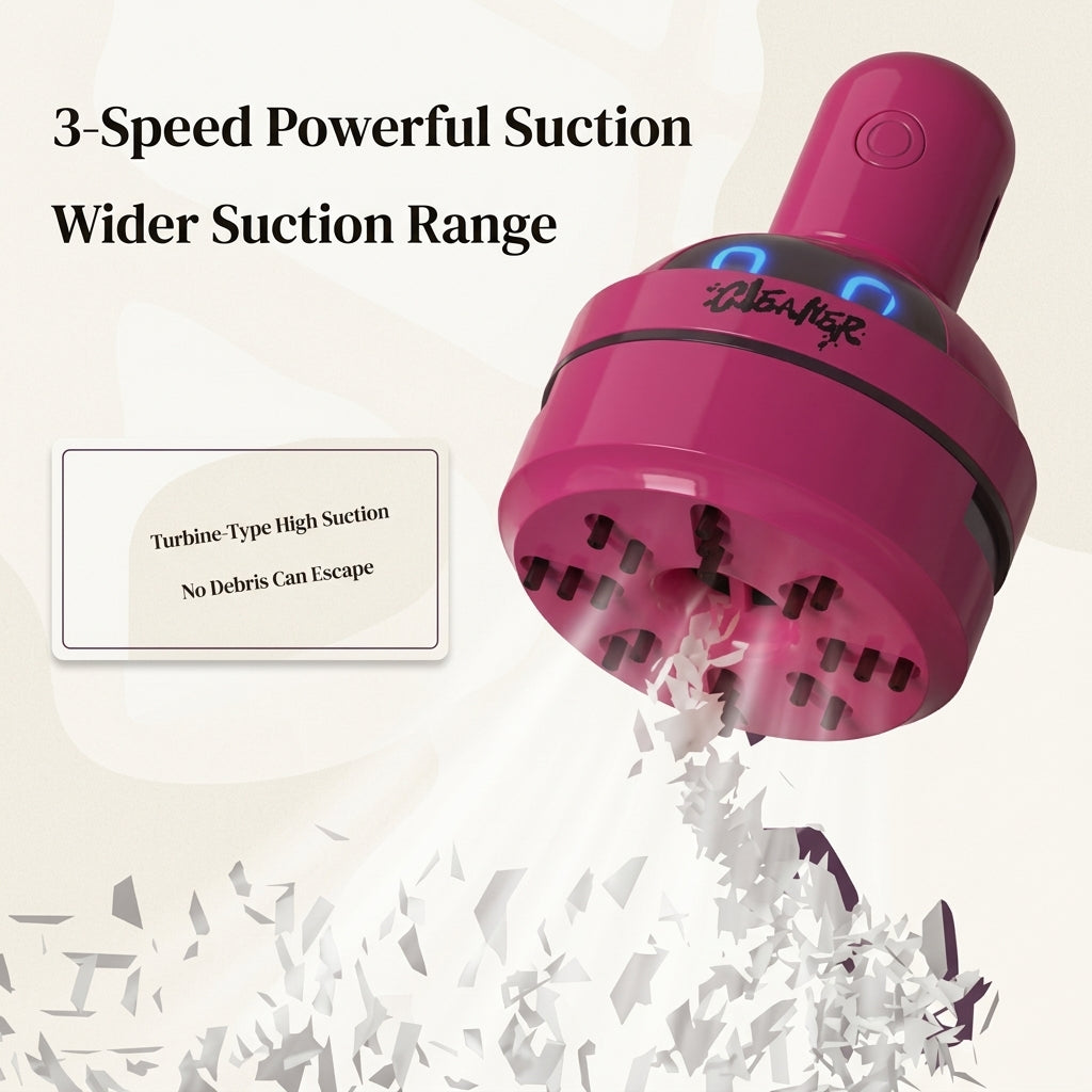 Mini Cartoon Desktop Vacuum Cleaner – Portable Table, Keyboard & Desk Dust Sweeper (Random Color)