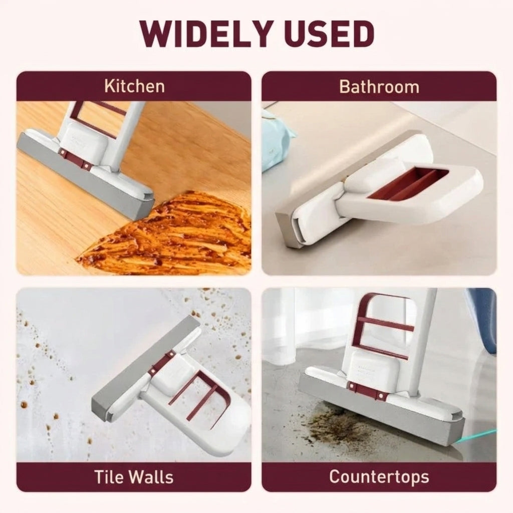🧽 Foldable Mini Mop – Portable Self-Squeezing Wet & Dry Cleaning Mop for Home, Desk & Car