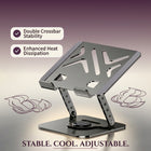 Premium SG-19 360° Rotating Aluminum Laptop Stand – Foldable, Height & Angle Adjustable