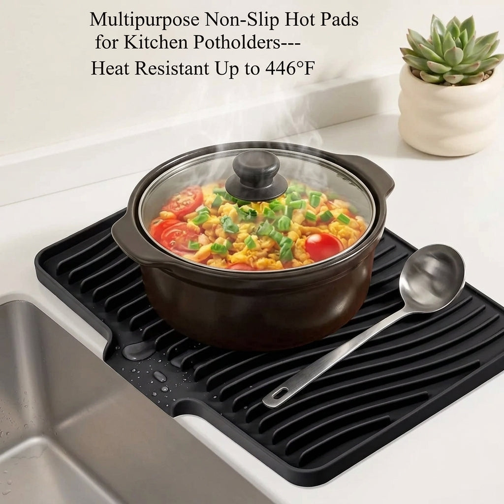 Silicone Sink Drain Mat – 14×10 Inch Anti-Slip Kitchen Sink Protector
