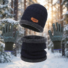 3-in-1 Winter Essentials Set – Knitted Beanie, Neck Gaiter & Touchscreen Gloves(Random Colors)